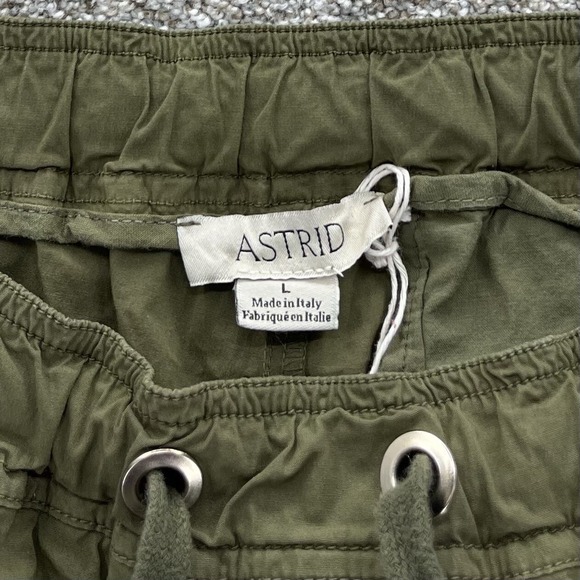 Astrid Jogger Pant Womens L Green Beachcomber Crop Quiet Luxury Resort Italy NWT - Picture 5 of 12